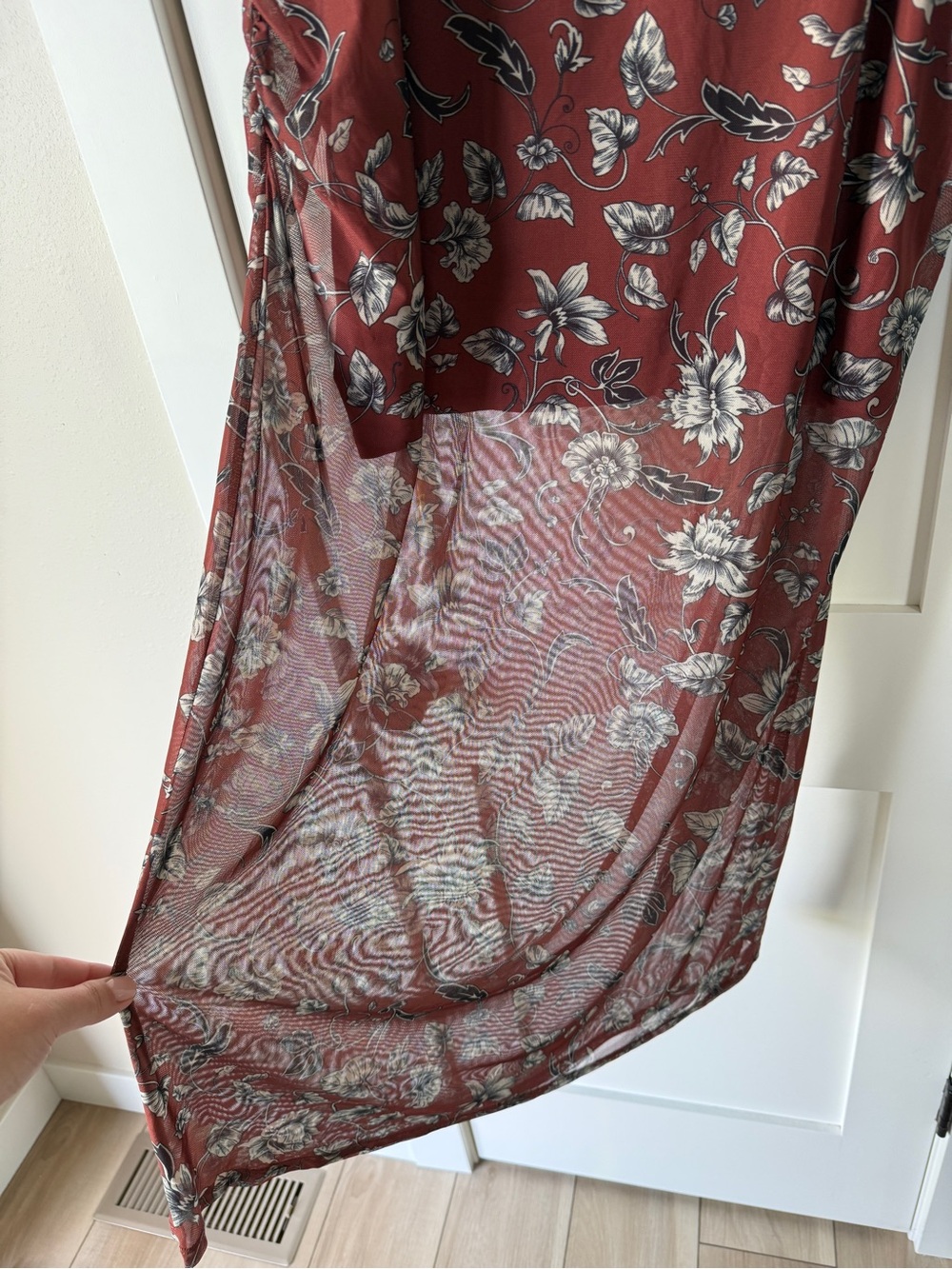 NWT Anthropologie Maeve Plus Midi Skirt Floral Mesh 2X - Picture 3 of 9